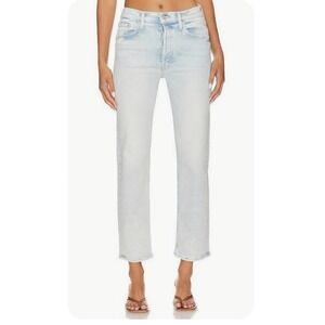 MOTHER The Tomcat Ankle Jeans Women 26 Light Blue Smooth Sailing Distressed
